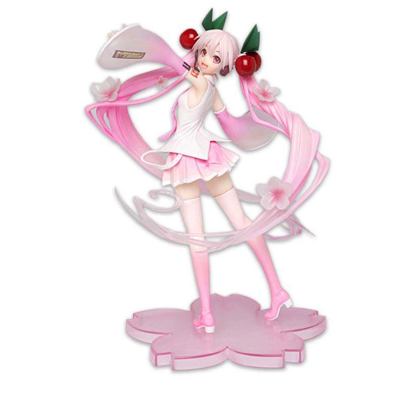 

Певица Виртуальная Хатсунэ Мику ПВХ Фигурки Девушки Модель Розовая Кукла Аниме