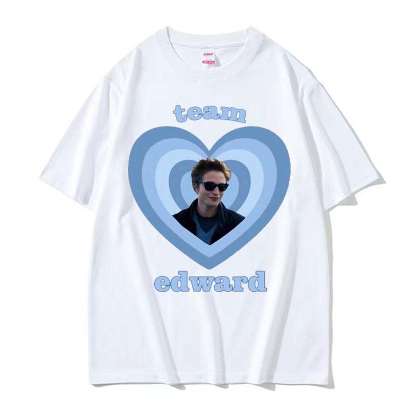 2026 Summer Twilight Team Edward Cullen Printed Tshirts Unisex Fashion Retro Short Sleeve T Shirt Casual Cotton Tshirt Streetwear