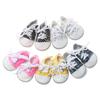 7cm Children 18 Inches Doll Birthday Gifts Doll Accessories Wave Point Shoes Doll Shoes Canvas Shoes