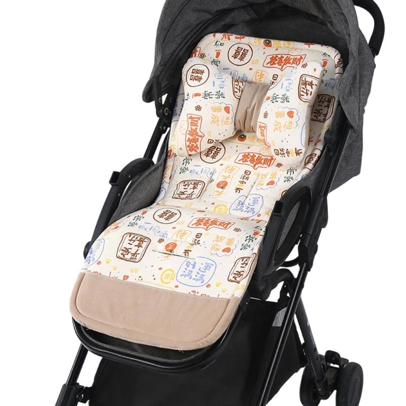Breathable Pram Seat Pad Mattress Toddlers Newborns Strollers Seat Liner Strollers Pad Baby Pushchair Double Sided Cushion