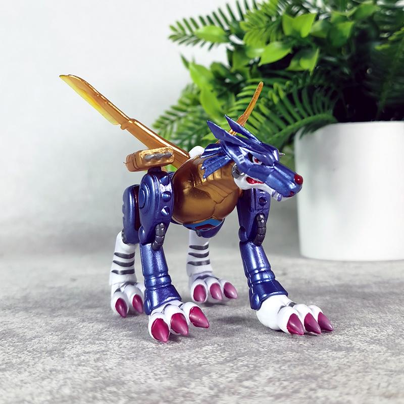 Digimon Adventure Animation Toys Metal Garurumon 9.5cm Gk Figure Anime Model Desktop Decoration Toy Boy Birthday Gift