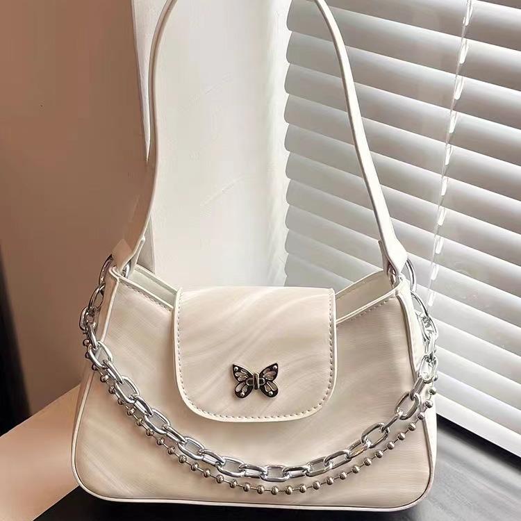 Trendy 2025 Women's Baguette Underarm Bag with High-End Texture and Niche Design