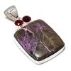 Purpurite, Garnet Gemstone 925 Sterling Silver Jewelry Pendant 2.05" SU-8465