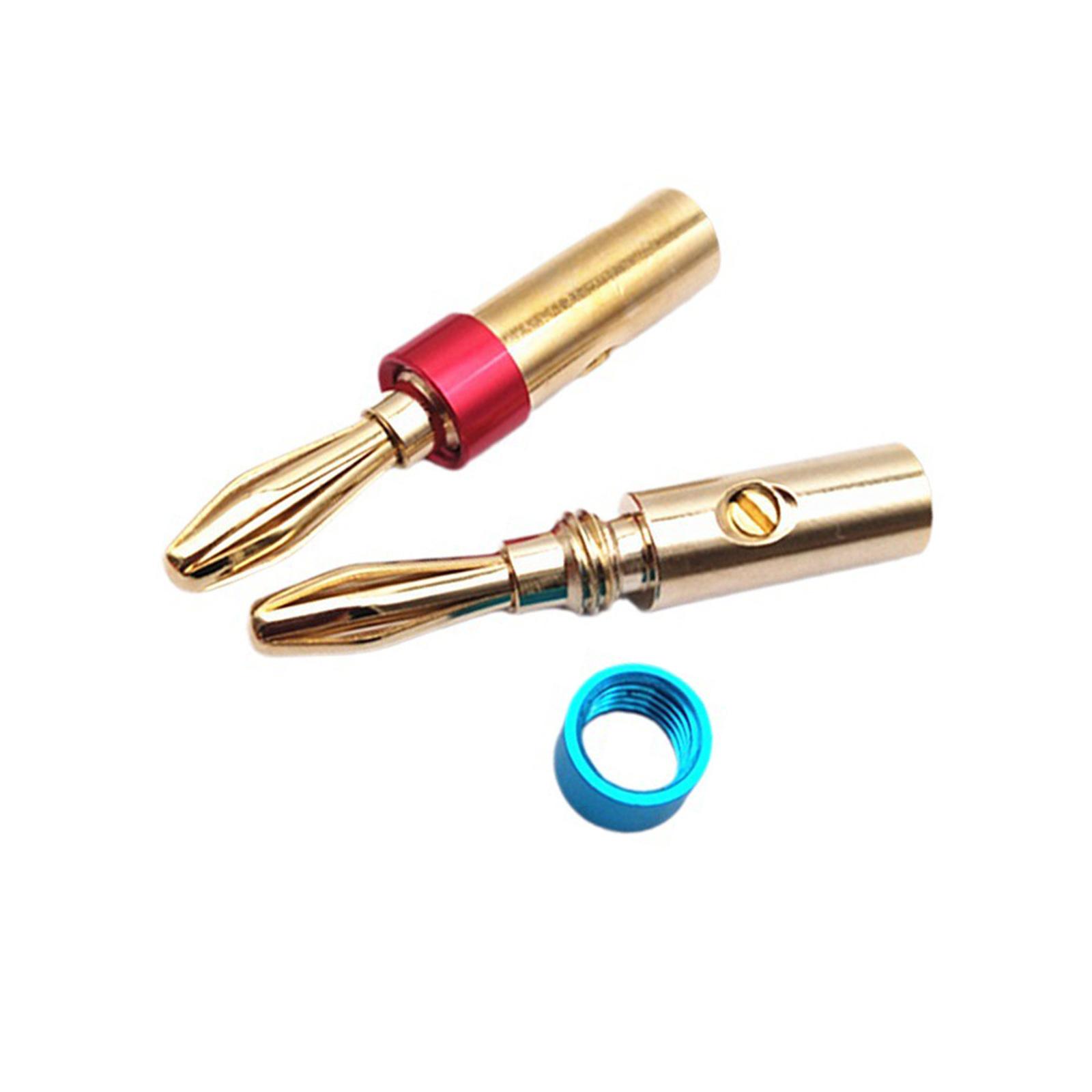 

Gold Plated Speaker Banana Plug for Speaker Banana Connectors Sound Cable Plug Adapter for Speaker Wire Amplifiers 1