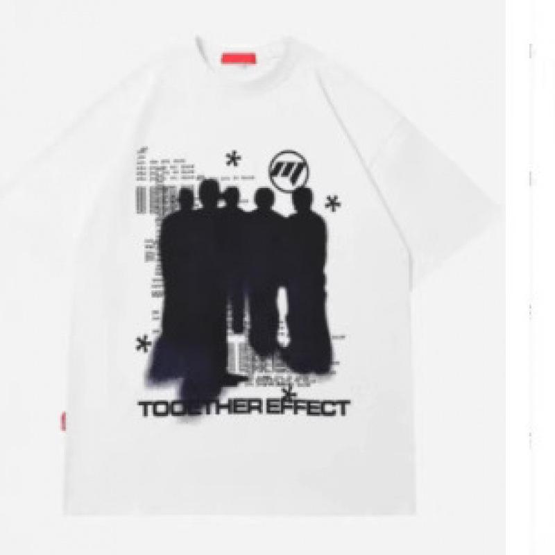 New hip-hop street short-sleeved summer creative bottoming shirt pure cotton T-shirt