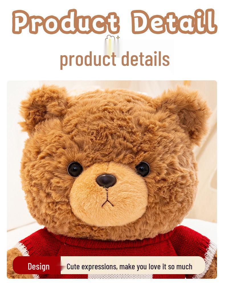 Cute Teddy Bear Hoodie Plush Toy - Stuffed Animal Doll for Kids & Wedding Gifts