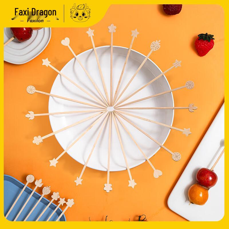 Fashilong Одноразовые бамбуковые шпажки для фруктов