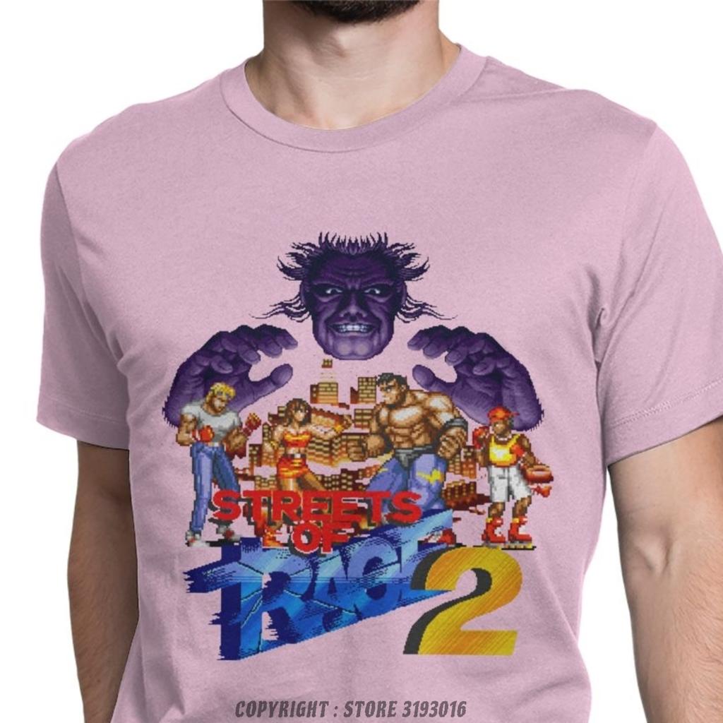 Ležérní Vintage Streets Of Rage Tričko Čistá Bavlna 3D Trička Retro Axel Zlatá Sekyra Blaze Hra Camisas Oblečení Košile