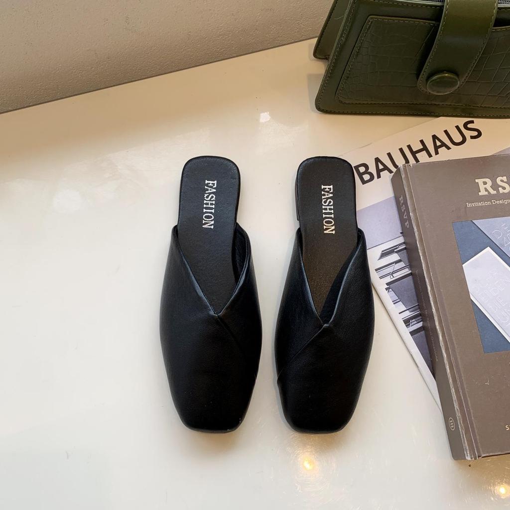 Women's Summer Closed Toe Outdoor Mules - Flat Bottom Beach Slippers