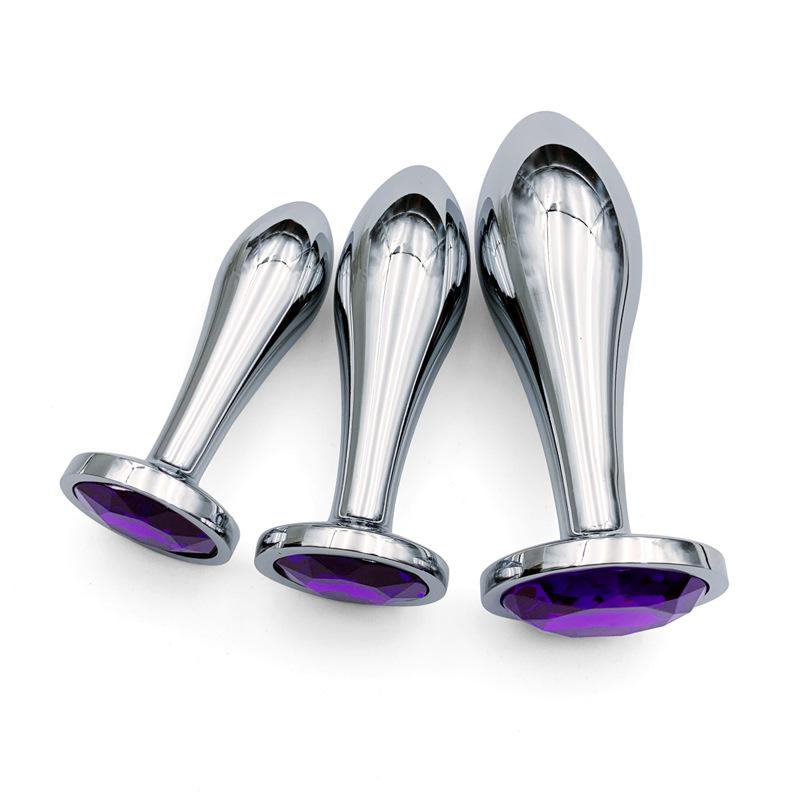 Drop Anal Plug For Women Aluminum Alloy Three Sizes Jewel Base Base Plug G-Point Massage Adult Sex Toys Male/Female 18+