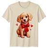 Puppy Dog Red Bow Hearts Animals Dogs Unisexs TShirt Unisexs Tee Graphic Unisex
