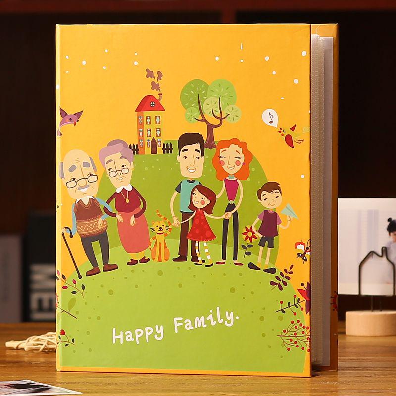 5, 6, & 7-Inch Photo Album - 200 Pages, Large Capacity, Commemorative Family & Children's Growth Album, Slip-In Style.