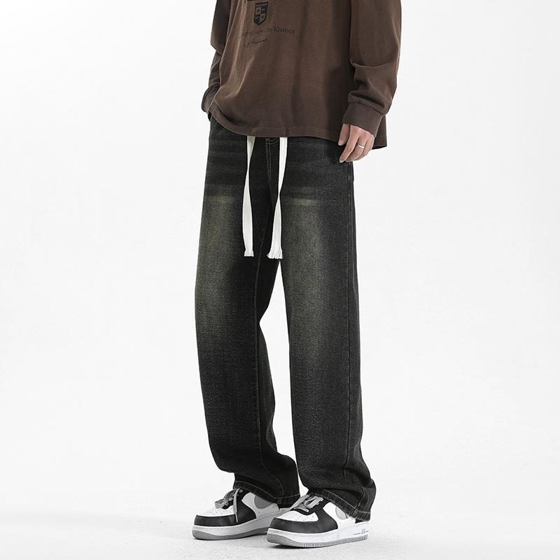 

Мужские весенне-осенние брюки в американском уличном стиле, свободные брюки прямого кроя с широкими штанинами для мальчиков XL