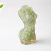 Resin Art Sculpture Of Female Figure With Natural Water Crystals For Desk Display