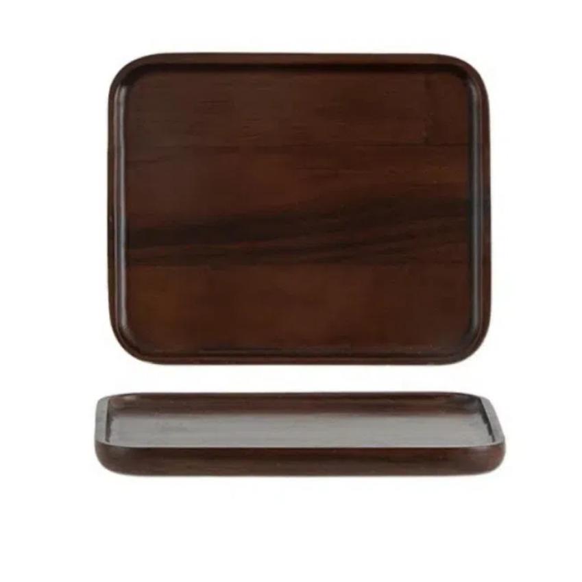Solid Wood Black Walnut Tea Tray Household Kitchen Serving Platter  Kitchen Supplies