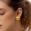 Yori Stainless Steel Heart Stud Earrings 18K PVD Plated Daily Smooth Hypoallergenic Waterproof Jewelry for Women Gift
