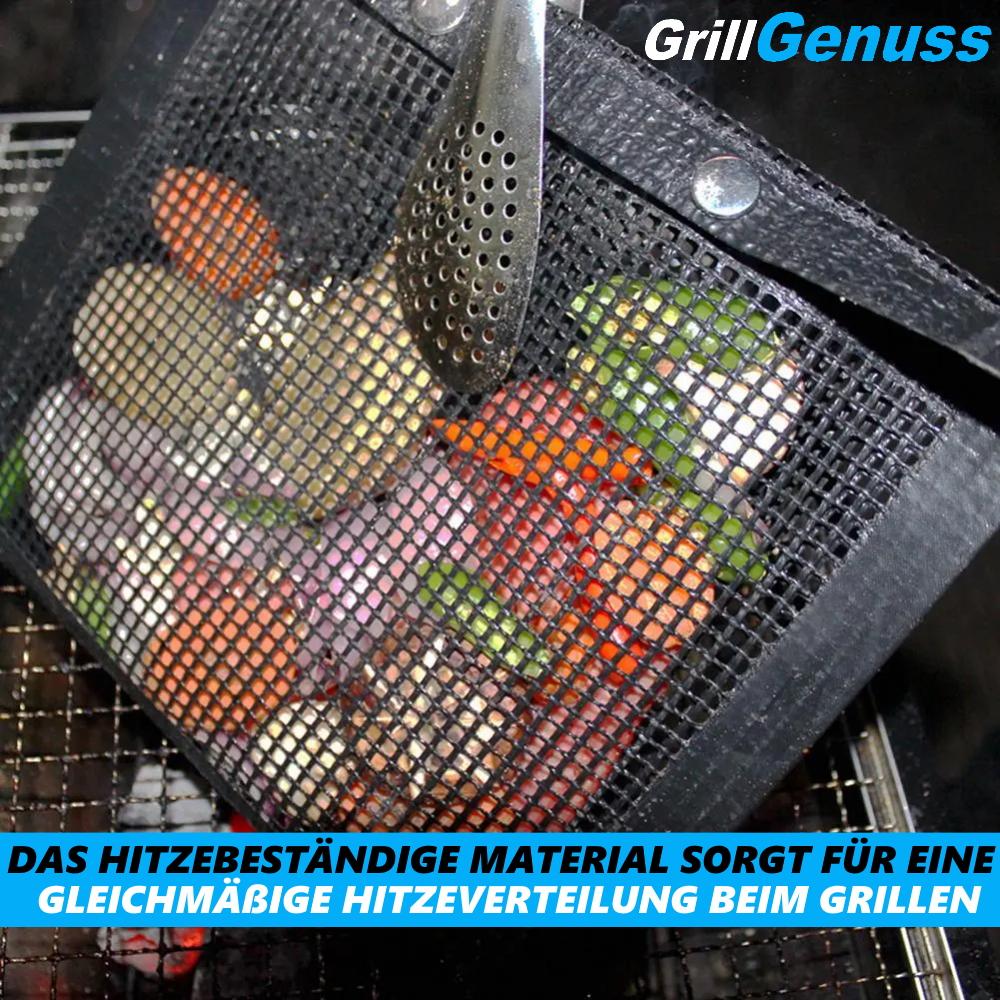 GRILLGENUSS Grill Bag BBQ Grill Bag Grill Basket Grill Grid Heat-resistant 2-pack