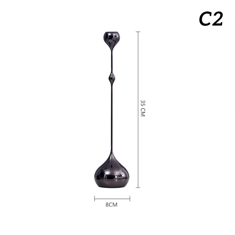 INS Water Drop Candlestick Metal Candle Holder Nordic Romantic Atmosphere Home Decorations Wedding Photography Props (NO Candle)