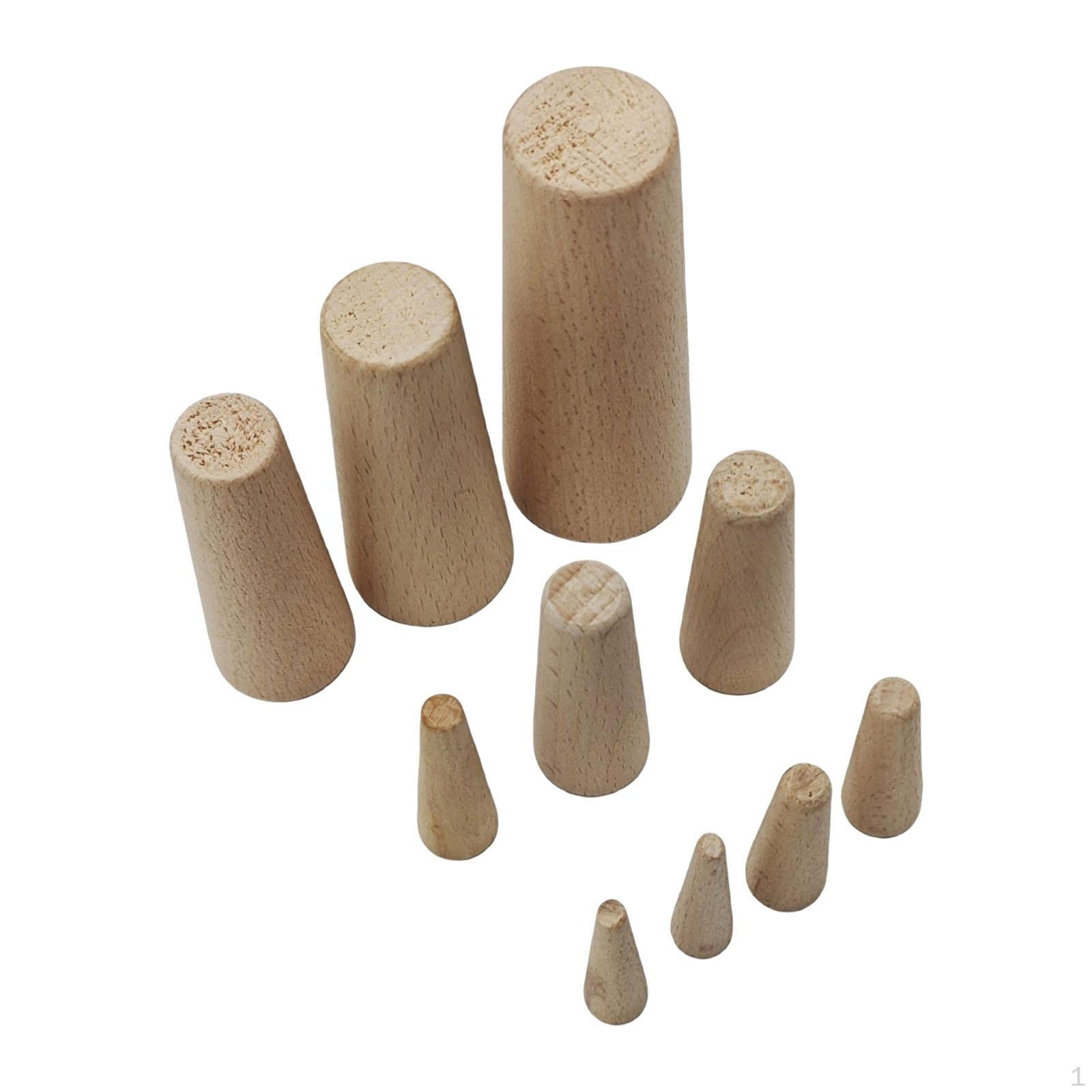 

10Pcs Boat Marine Emergency Soft Wood Plugs Wooden Conical Bungs Leaks