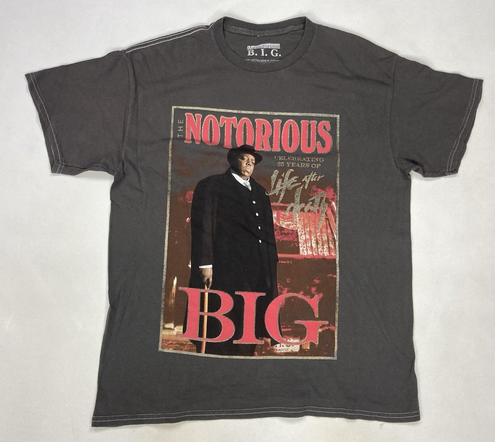 The Notorious BIG Biggie Smalls Life After Death Graphic T-shirt Men Medium Gray L