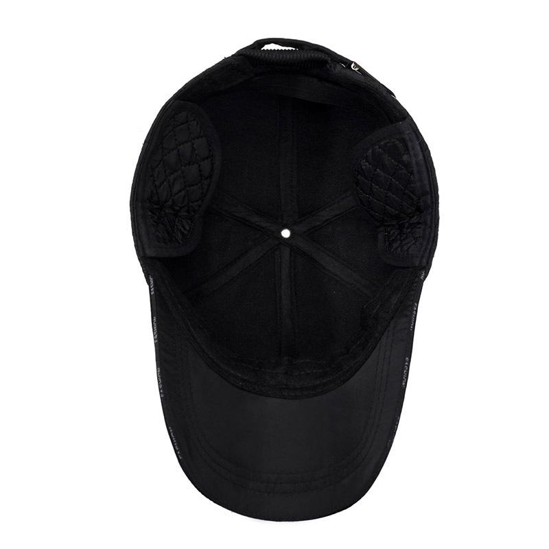 Ear Protecting Baseball Cap Gentle ColdSeason Northeast Plus Velvet Cotton Hat Thick Hat Warm Cycling Windproof Cold Quilted Embroidered Hat