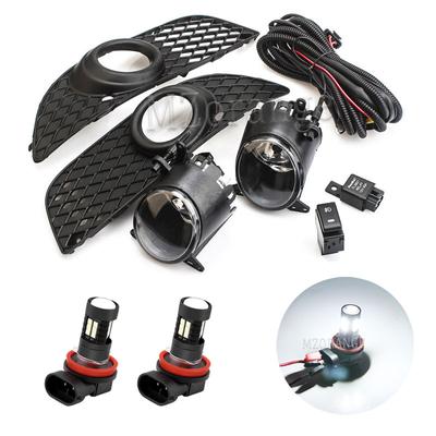 Fog Lights for Mitsubishi Lancer Lancer-ex 2008-2013 Led Halogen Headlight Foglight Cover Frame Grill Bezel Harness Switch
