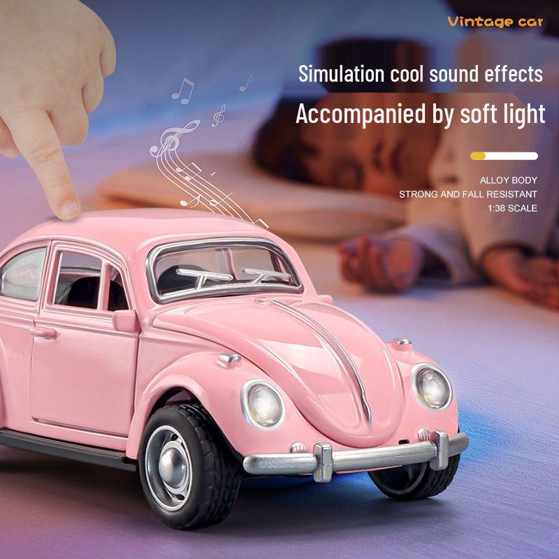 Retro Beetle Classic Alloy Toy Car with Opening Doors
