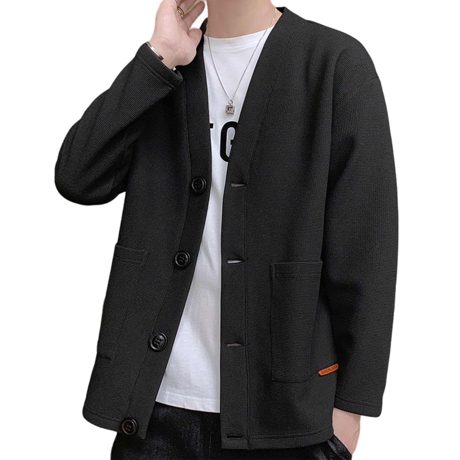 

Стильная длинная зимняя одежда в японском стиле [Formemory] Кардиган, мужская куртка, кардиган, на пуговицах, повседневный, простой, деловой, однотонный, чехол, для поездок на работу,