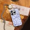Purple Flower Pattern Phone Case for IPhone 16 15 14 13 12 11 X XS XR XSMAX 7 8 Pro Max Plus Double-layer Back Cover