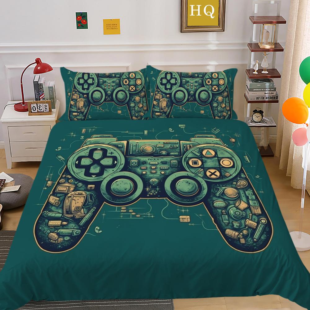 Bedding Cover Set with Pillowcase Home Bedclothes Game Console High Quality Duvet Cover Set Full Queen Size Bed Sets