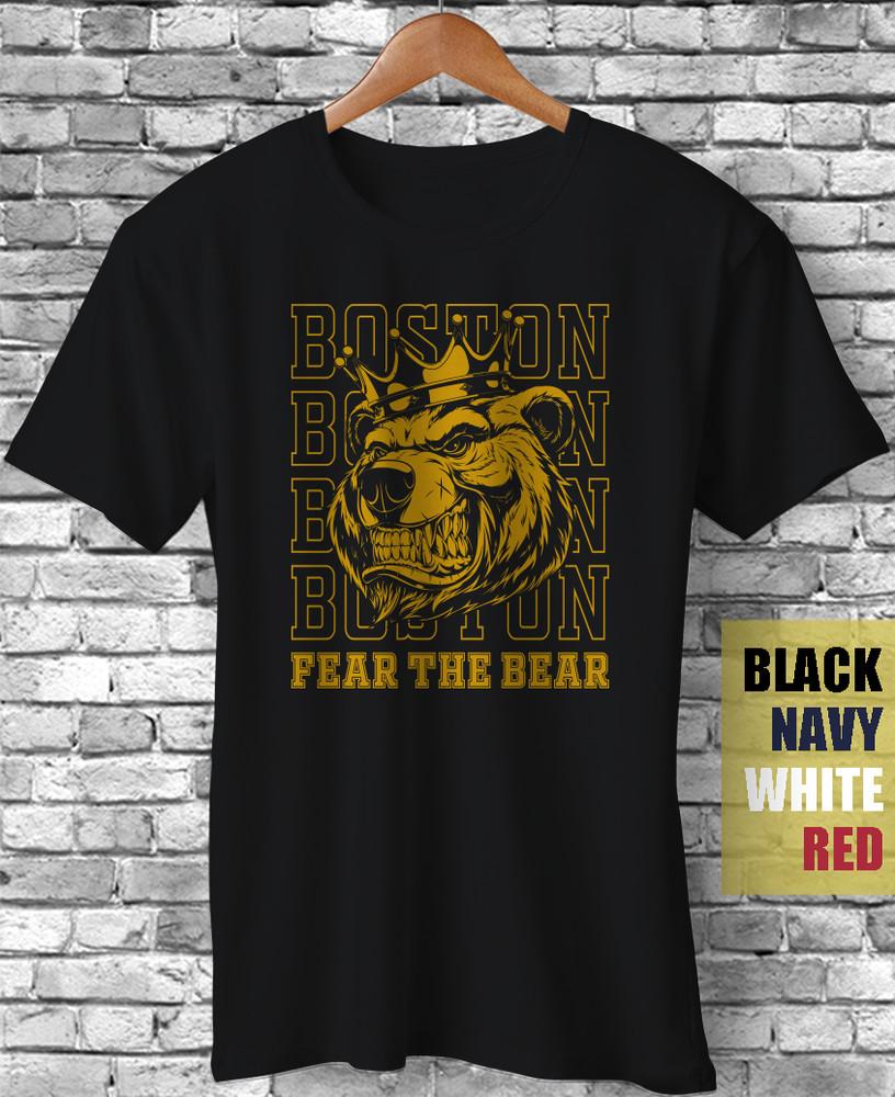 Boston Hockey Pride Fear The Bear True Fan Funny Gift T-Shirt Daddy Birthday Unisex T-Shirt S