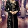 Abiti eleganti con scollo a V stampati, primavera autunno, nuovi abiti da donna a trapezio, maniche lunghe, eleganti, con diamanti floreali, abito lungo