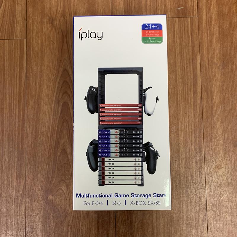 Dual-Layer-Aufbewahrungsregal für Spiele-Discs und Controller für Switch/XBOX/PS4/PS5 – Modell HBS-259