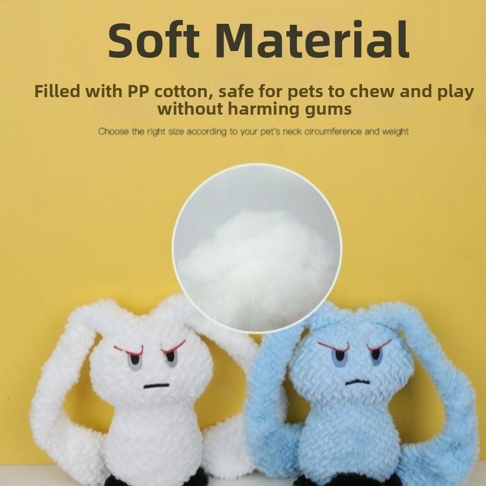 Long Eared Rabbits Pet Plush Toys Stuffed Animal Bite-Resistant Squeaky Dog Toys Tooth Cleaning Soft Gnawing Puppy Toys