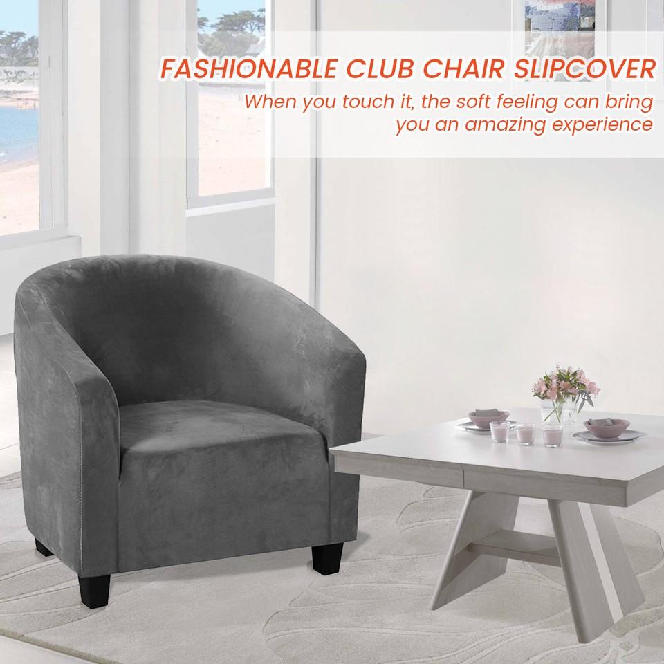 Club Chair Cover Stretch Armchair Slipcover Bar Living Room Tub Protector Cover