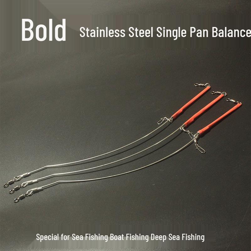 Orange Sleeve Deep Sea Curved Knife with Anti-Tangle Bracket and Stainless Steel Hook Rig