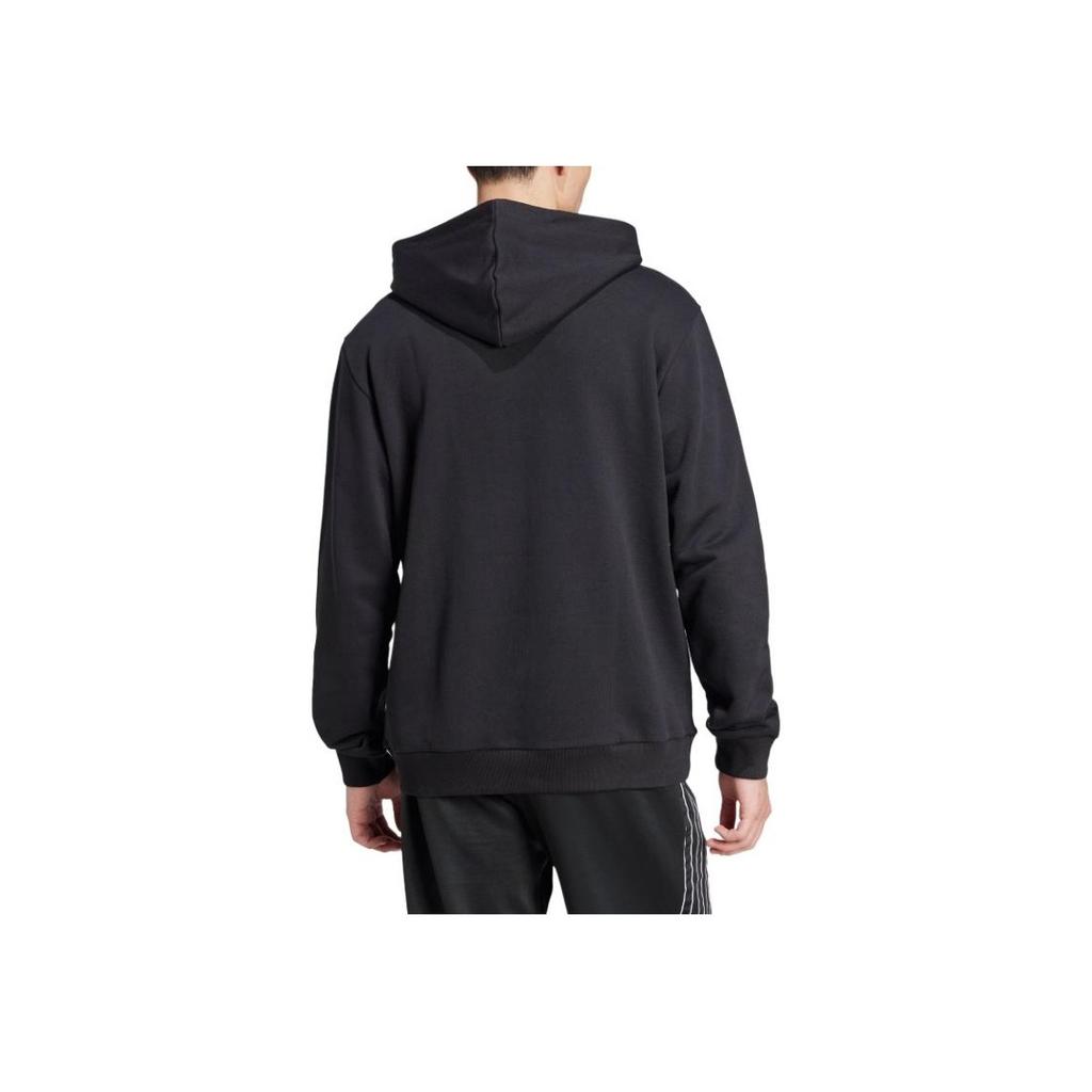 Adidas Originals Trefoil Hoodie FW24 Outline Series Fashion Comfortable Soft Hooded Sweatshirt Men Hoodies Black JJ1506