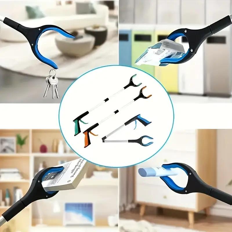 1 pz Pinza Raccogli Rifiuti Pieghevole in Lega di Alluminio Spessa Dispositivo Raccogli Anello Pulizia Casa Pinze Antincendio Pinza Sanitaria Raccogli