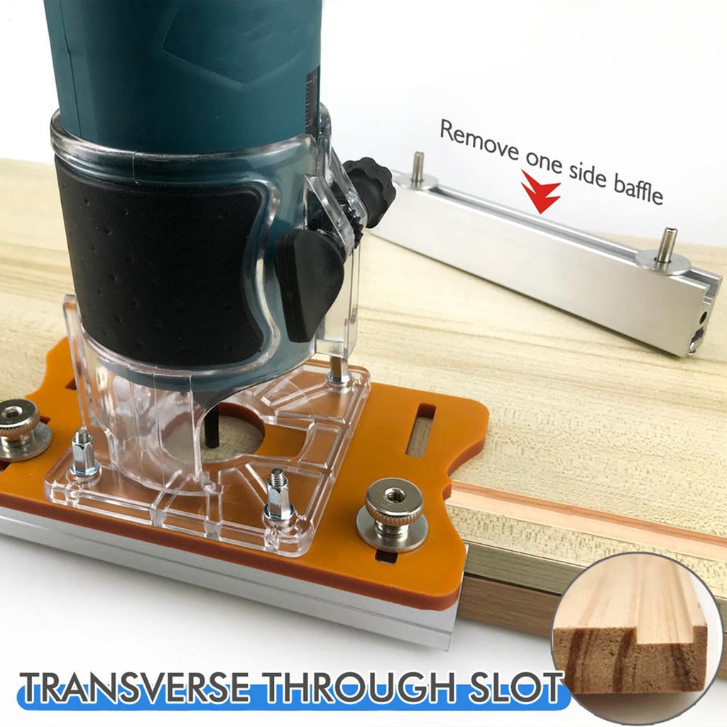 Wood Router Slotting Bracket  To 56mm Adjustable Base Trimmer Slotting Machine Bracket for Woodwork