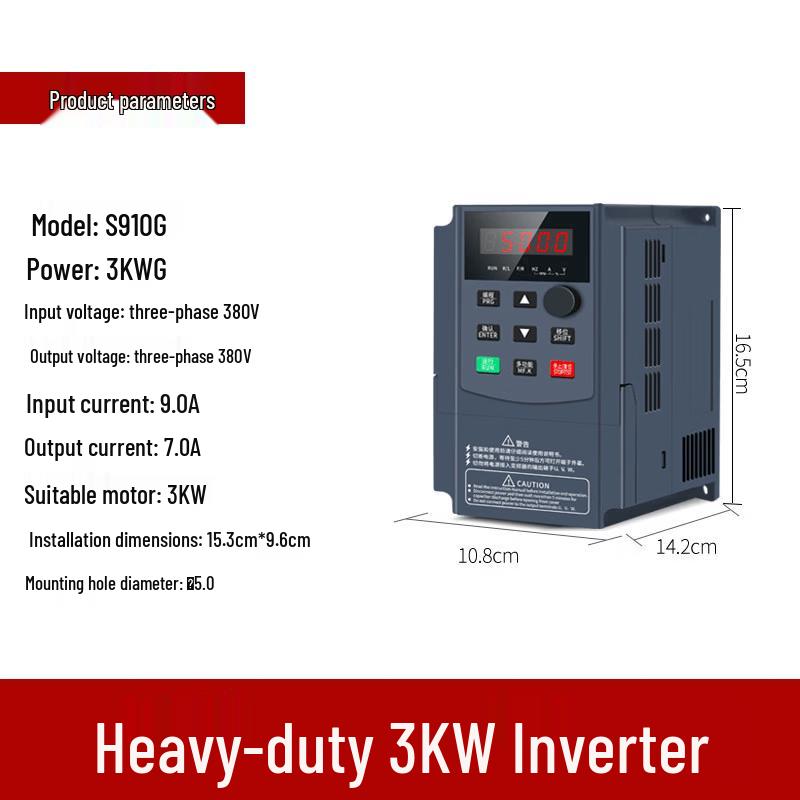 Aokewen Heavy Duty 3.0KW 3-Phase 380V Inverter