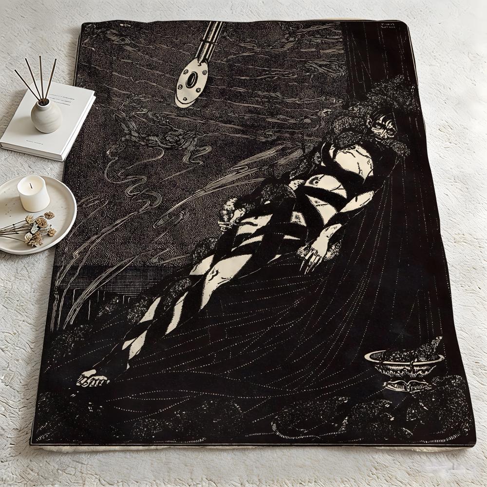 art HHarry Clarkee Throw Warm Soft Flannel Blanket Multiuse for Sofa Bed Camping Travel Nap