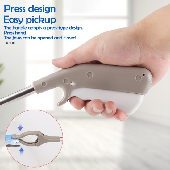 Trash Folder with Push Handle Design Foldable Portable Garbage Clip with Rubber Anti-Slip Chuck Storage Trash Clip