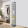 12 Tiers Iron Hat Rack,Black Freestanding Hat Display Stand 25.5*25.5*198cm for Homes,Clothing Stores