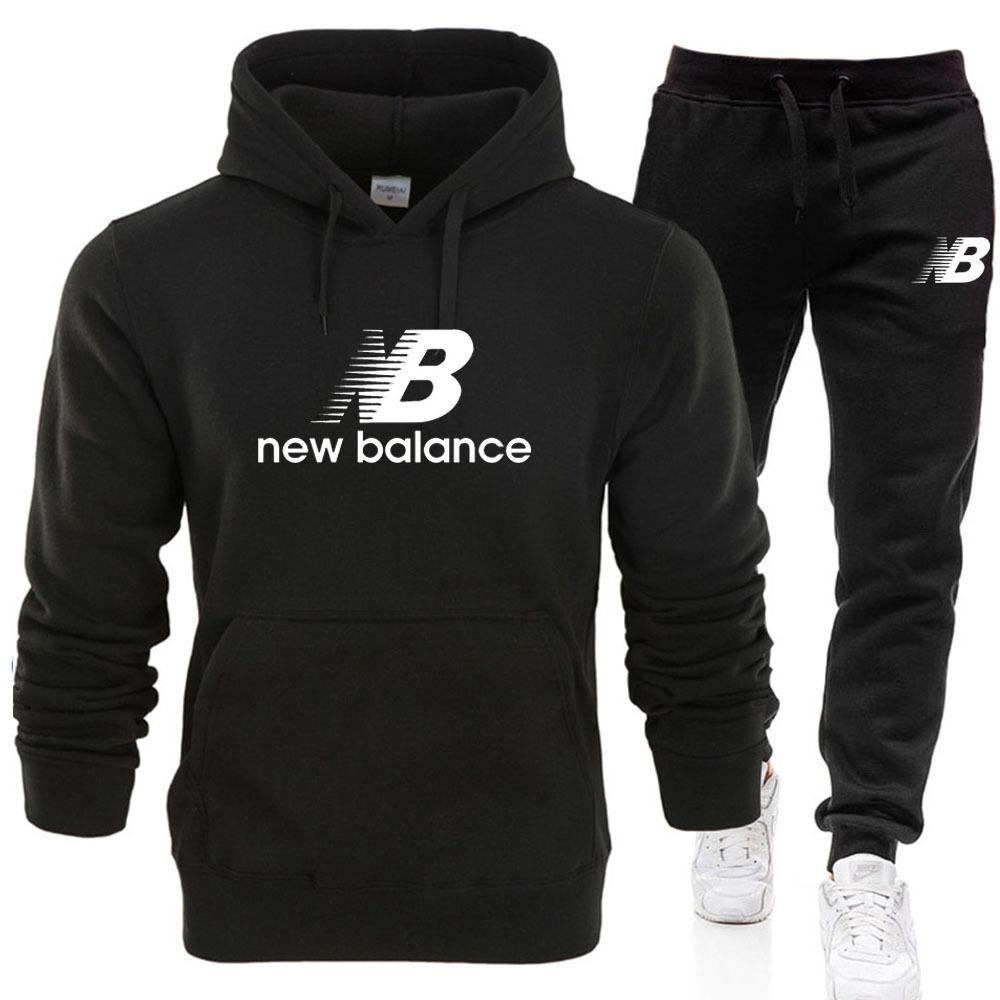 

Men s Hooded Sweatshirt+long Pants Set With Warm Fleece Printed Casual Suit Sportswear M