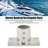 Boat Handrail Fitting Rectangle Base Silver Heavy Duty Proof Rail for Boat Marine Yacht (90°25MM/1")