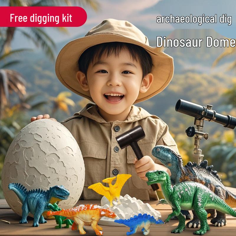 

Dinosaur Egg Excavation Toy: Kids DIY Fossil Gem Treasure Digging Set