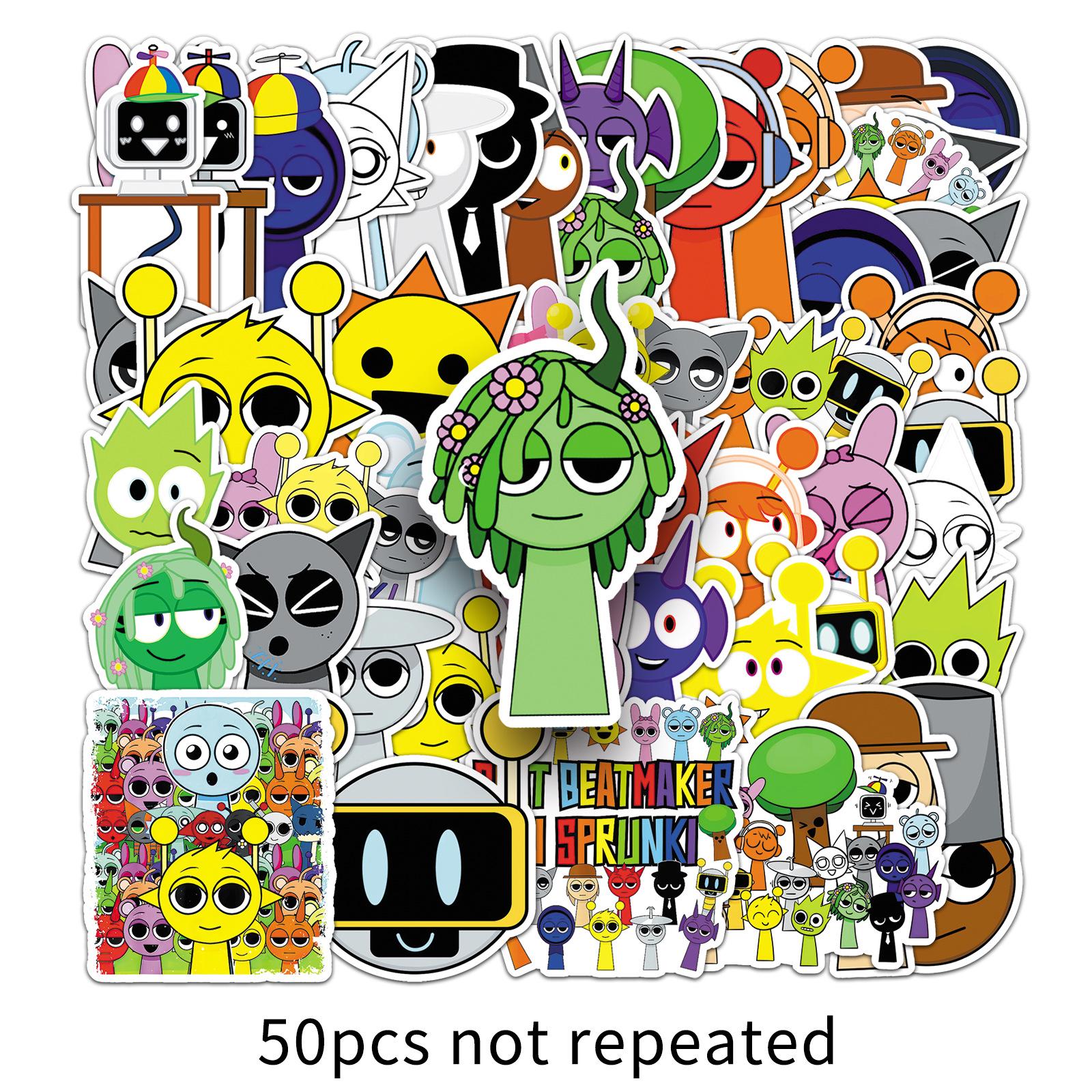 50pcs Rhythm Box Stickers Waterproof Creative Music Game Decor for Computers, Journals, Helmets, Cars
