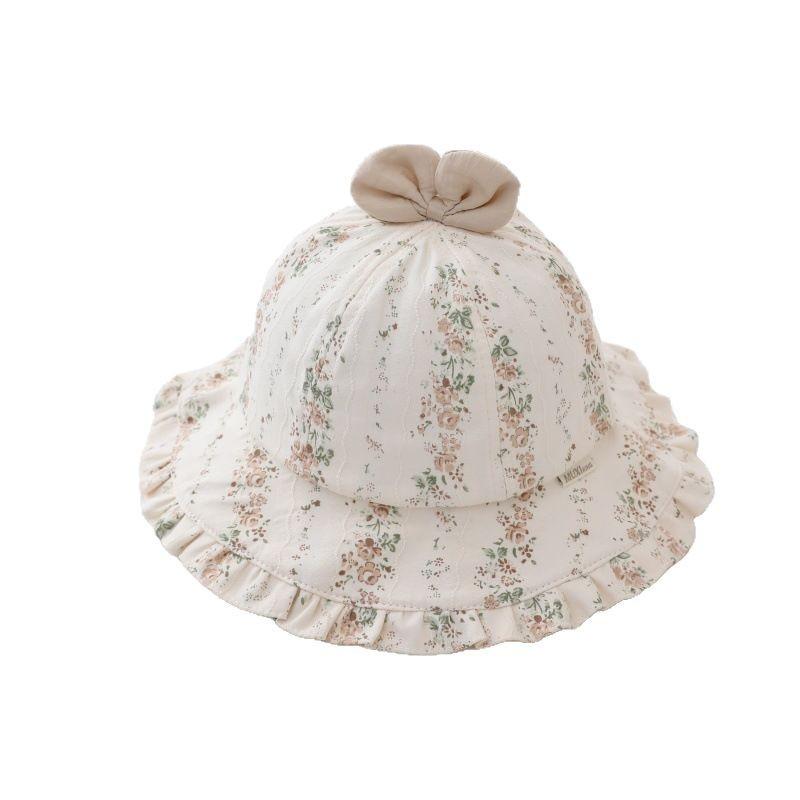 Baby Hat Spring and Autumn New Baby Flowers Fisherman Hat Baby Girl Super Cute Baby Hat Children Outdoor