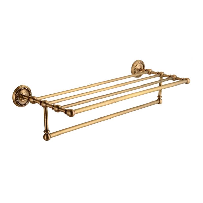 Antique European Twisted Copper Alloy Towel Rack