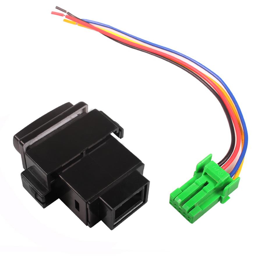 NHAUTP 1Pcs Car LED Fog Lights Switch Button For Renault Laguna II Megane Scenic Twingo Espace IV Master Trafic Orange+Green 12V